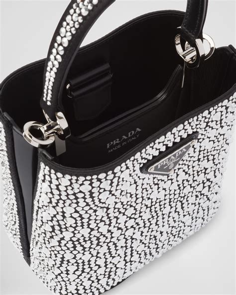 prada crystal bag lilac|Prada satin handbags.